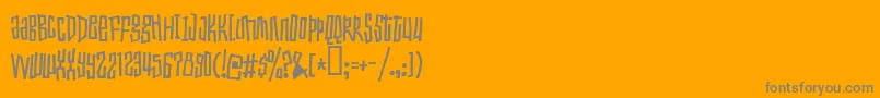 フォントToxic – オレンジの背景に灰色の文字