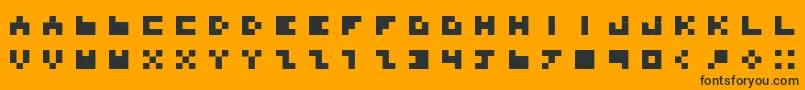 BdTinyfont Font – Black Fonts on Orange Background