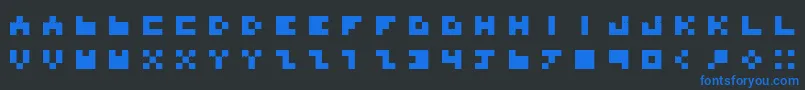 Czcionka BdTinyfont – niebieskie czcionki na czarnym tle