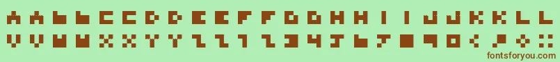 BdTinyfont Font – Brown Fonts on Green Background