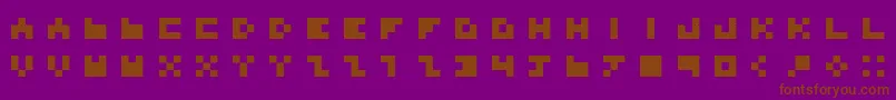 BdTinyfont Font – Brown Fonts on Purple Background