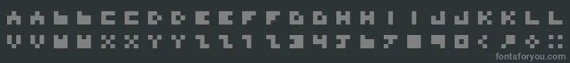 Czcionka BdTinyfont – szare czcionki na czarnym tle