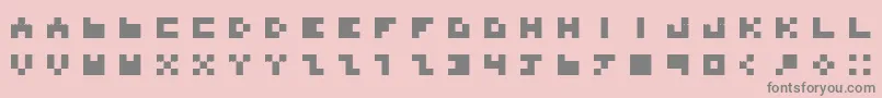 BdTinyfont Font – Gray Fonts on Pink Background