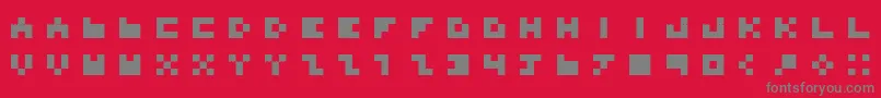 BdTinyfont Font – Gray Fonts on Red Background