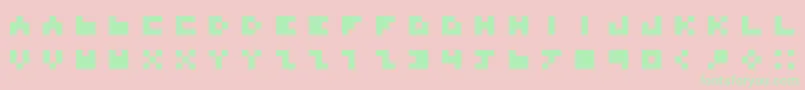 BdTinyfont Font – Green Fonts on Pink Background