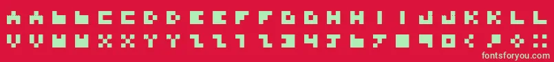 BdTinyfont Font – Green Fonts on Red Background