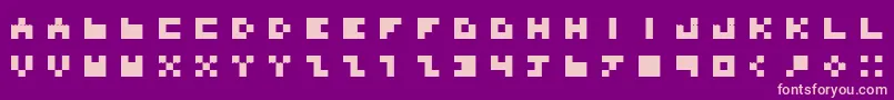 BdTinyfont Font – Pink Fonts on Purple Background