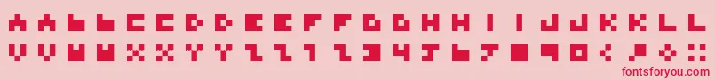 fuente BdTinyfont – Fuentes Rojas Sobre Fondo Rosa