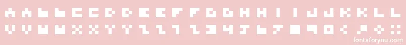 BdTinyfont Font – White Fonts on Pink Background