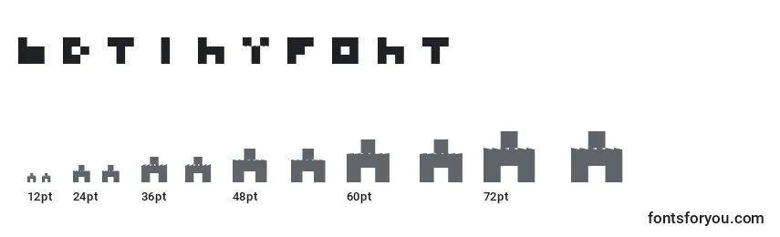 Размеры шрифта BdTinyfont (47257)
