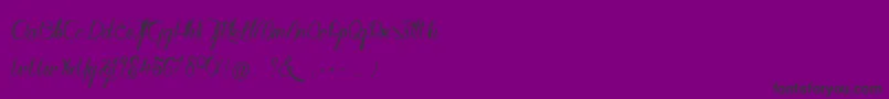 WalkerOnTheMoonLight-Schriftart – Schwarze Schriften auf violettem Hintergrund