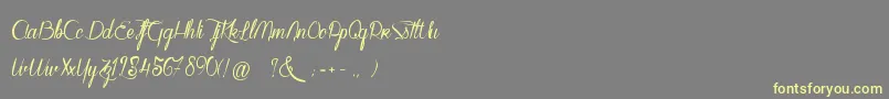 WalkerOnTheMoonLight-Schriftart – Gelbe Schriften auf grauem Hintergrund