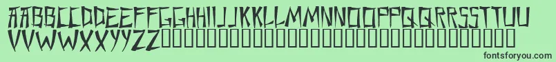 フォントChane – 緑の背景に黒い文字