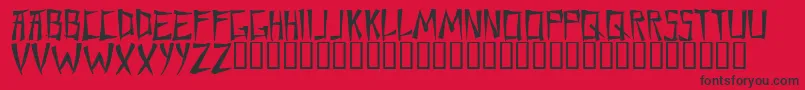 フォントChane – 赤い背景に黒い文字