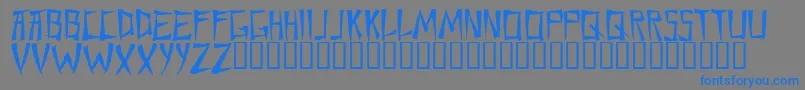 フォントChane – 灰色の背景に青い文字