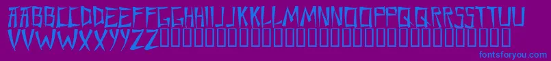 フォントChane – 紫色の背景に青い文字