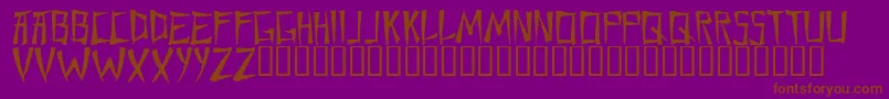 フォントChane – 紫色の背景に茶色のフォント