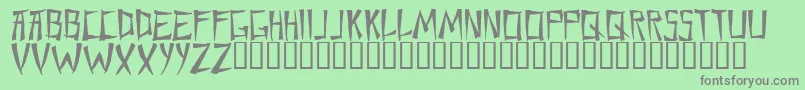 フォントChane – 緑の背景に灰色の文字