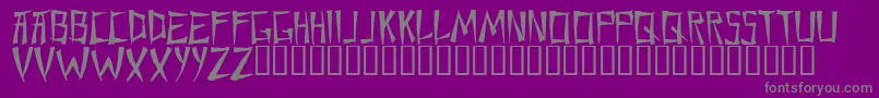 Chane-fontti – harmaat kirjasimet violetilla taustalla