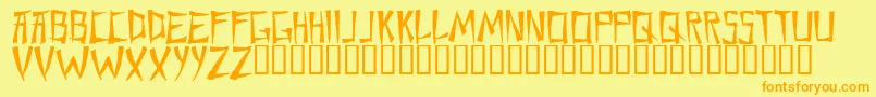 Chane Font – Orange Fonts on Yellow Background