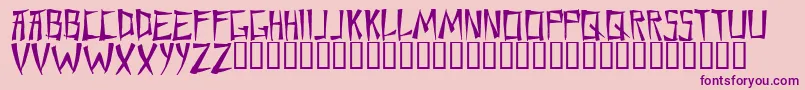 フォントChane – ピンクの背景に紫のフォント