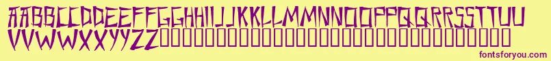 Шрифт Chane – фиолетовые шрифты на жёлтом фоне