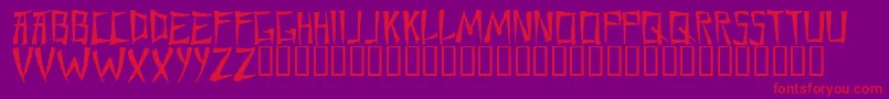 Chane Font – Red Fonts on Purple Background
