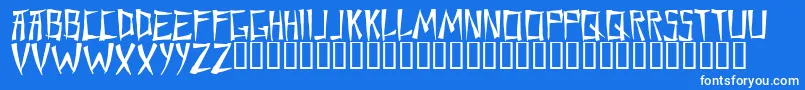 フォントChane – 青い背景に白い文字
