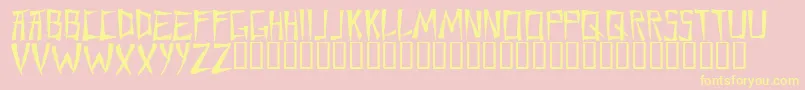 Chane Font – Yellow Fonts on Pink Background