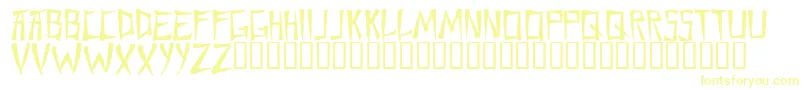 フォントChane – 白い背景に黄色の文字