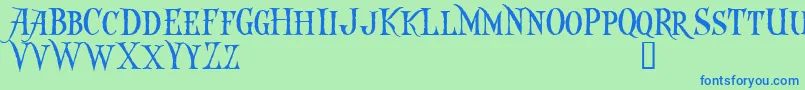 Captkd Font – Blue Fonts on Green Background