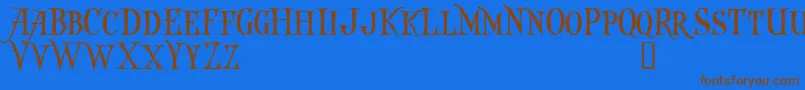 Captkd Font – Brown Fonts on Blue Background