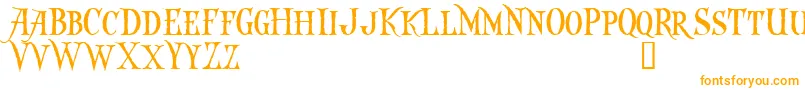 Captkd Font – Orange Fonts on White Background