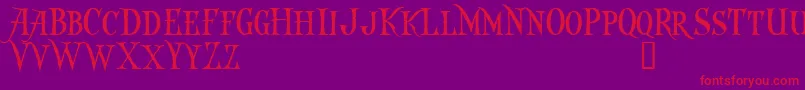 Captkd Font – Red Fonts on Purple Background