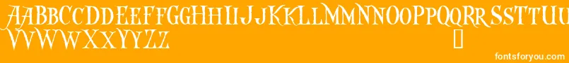 Captkd Font – White Fonts on Orange Background