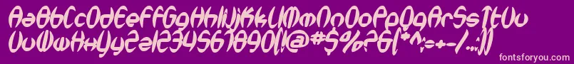 SfSynthonicPopBoldOblique Font – Pink Fonts on Purple Background