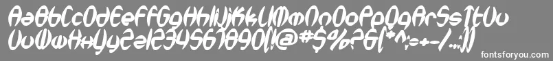 SfSynthonicPopBoldOblique Font – White Fonts on Gray Background