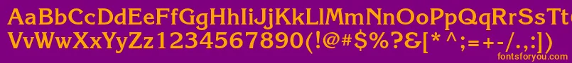 KorinnagttBold Font – Orange Fonts on Purple Background