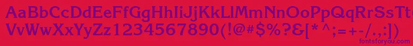 KorinnagttBold Font – Purple Fonts on Red Background