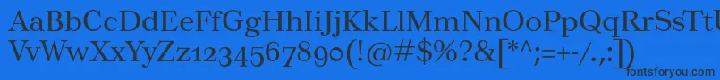 Tusarosf Font – Black Fonts on Blue Background