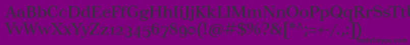 フォントTusarosf – 紫の背景に黒い文字