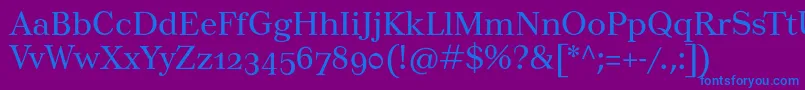 Tusarosf Font – Blue Fonts on Purple Background