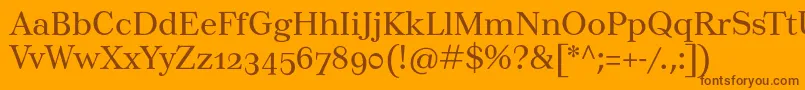 Tusarosf Font – Brown Fonts on Orange Background