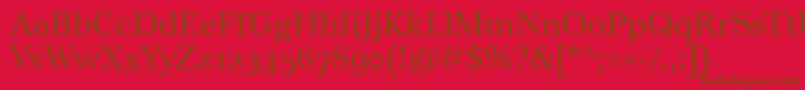 Tusarosf Font – Brown Fonts on Red Background