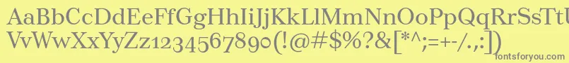 Tusarosf Font – Gray Fonts on Yellow Background