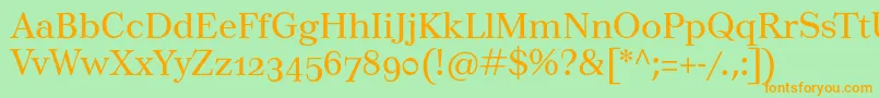 Tusarosf Font – Orange Fonts on Green Background