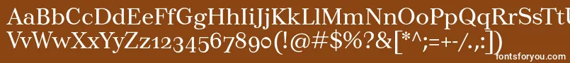 フォントTusarosf – 茶色の背景に白い文字