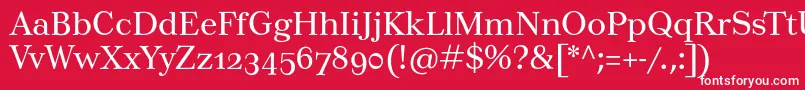 フォントTusarosf – 赤い背景に白い文字