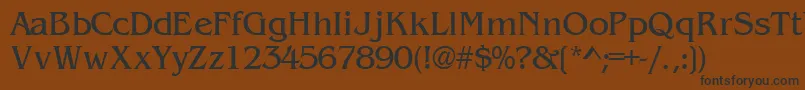 WandsskRegular-Schriftart – Schwarze Schriften auf braunem Hintergrund