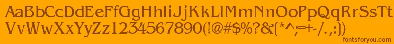 WandsskRegular Font – Brown Fonts on Orange Background